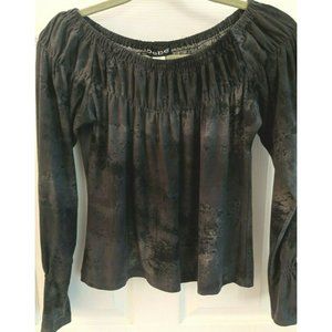 NWT Bebe BOHO Top M/L Blurry Stripe